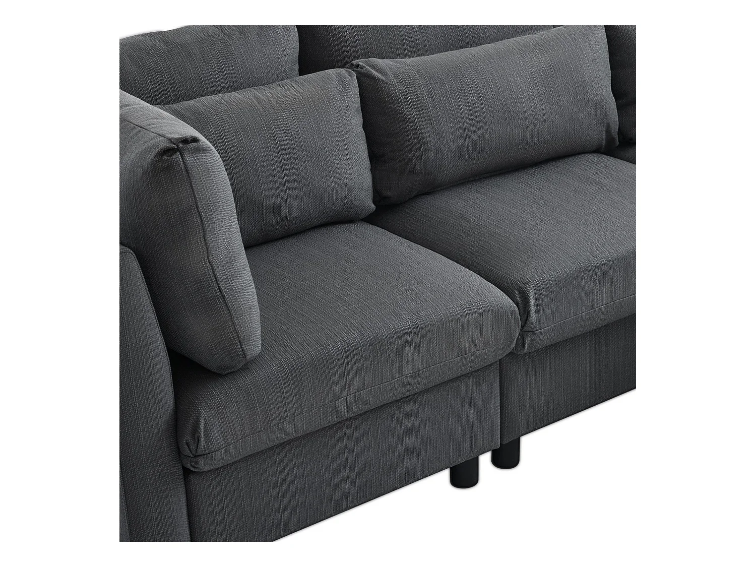 Design moderne, meubles rembourrés, canapés, canapés trois places, canapés de salon, canapés d'angle avec pouf, canapés d'angle en L