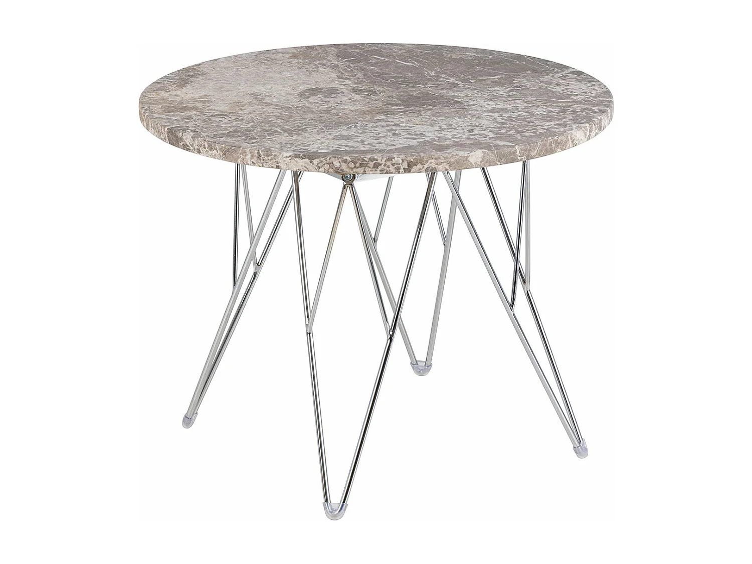 Prunus table basse Ø55cm marbre marron.