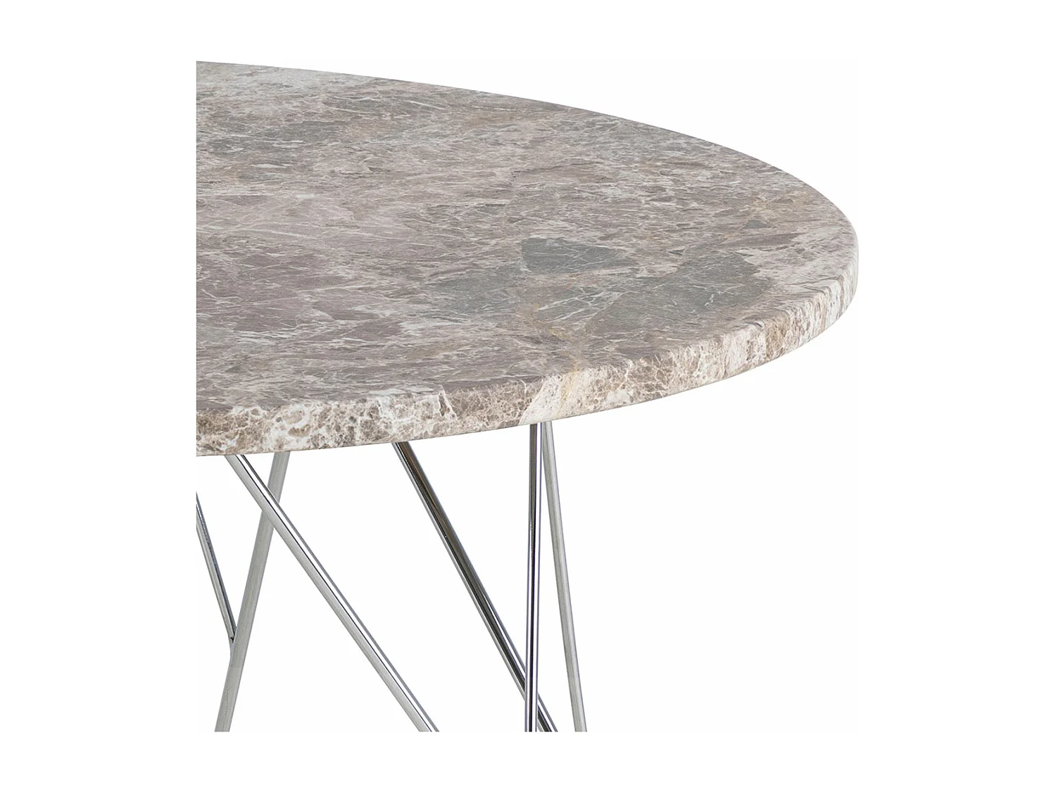 Prany salontafel Ø80cm marmer bruin.