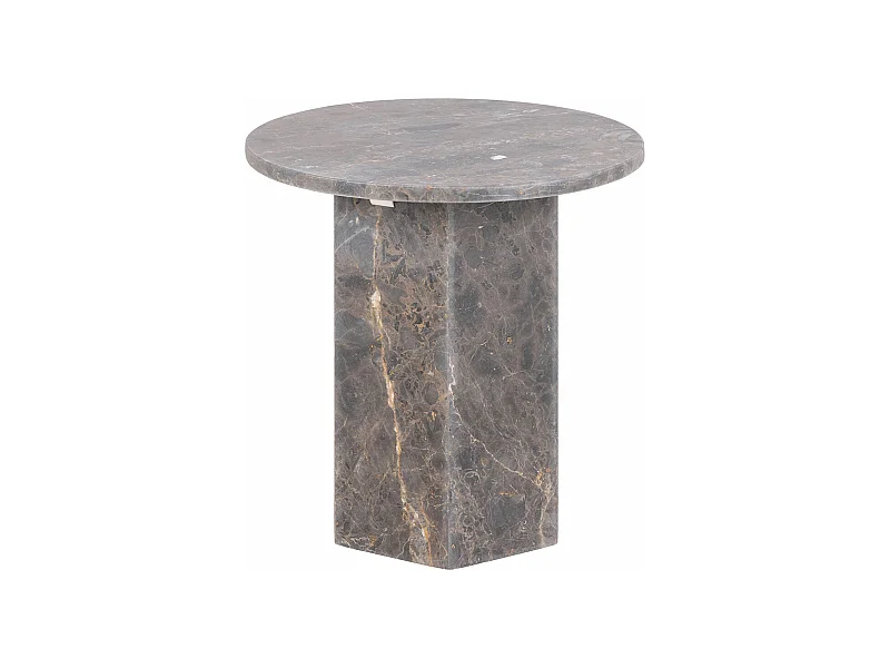 Naxos Couchtisch Beistelltisch Ø50cm Marmor braun.