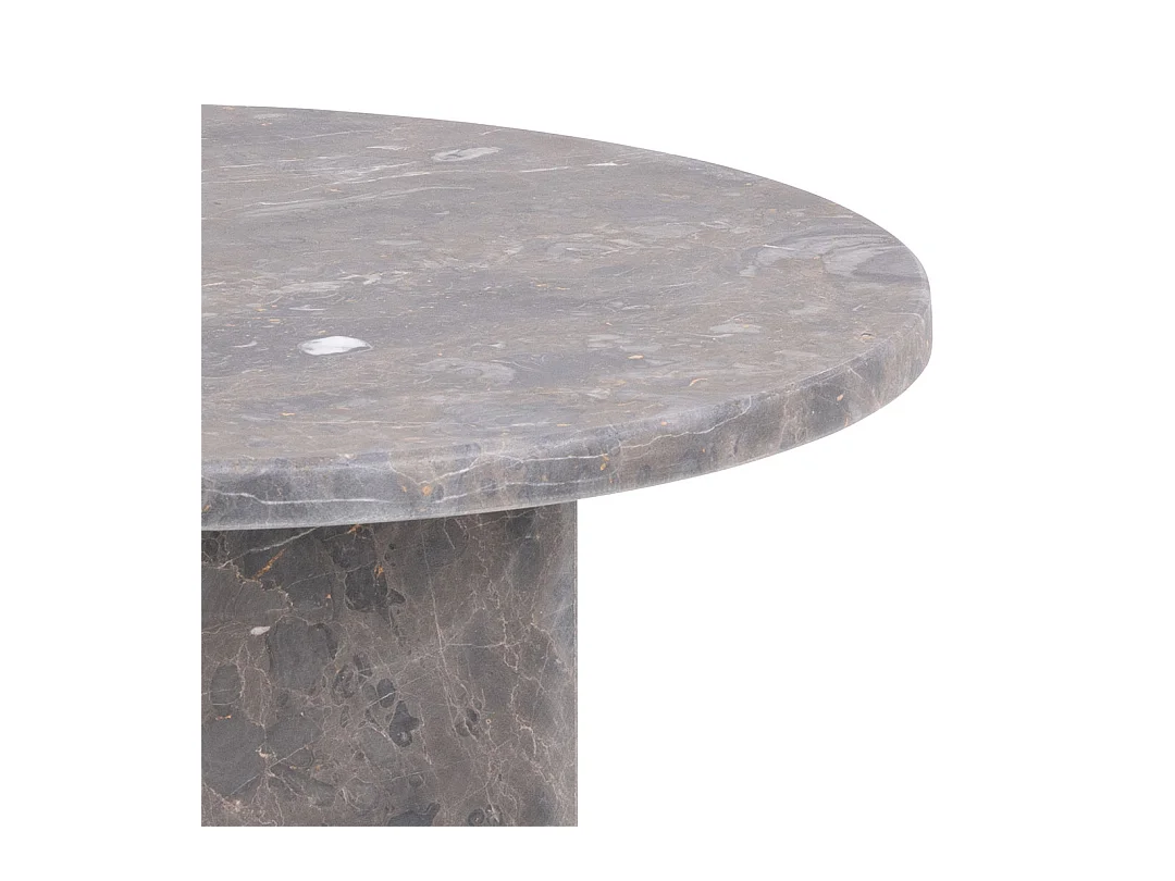 Naro salontafel bijzettafel Ø50cm marmer bruin.