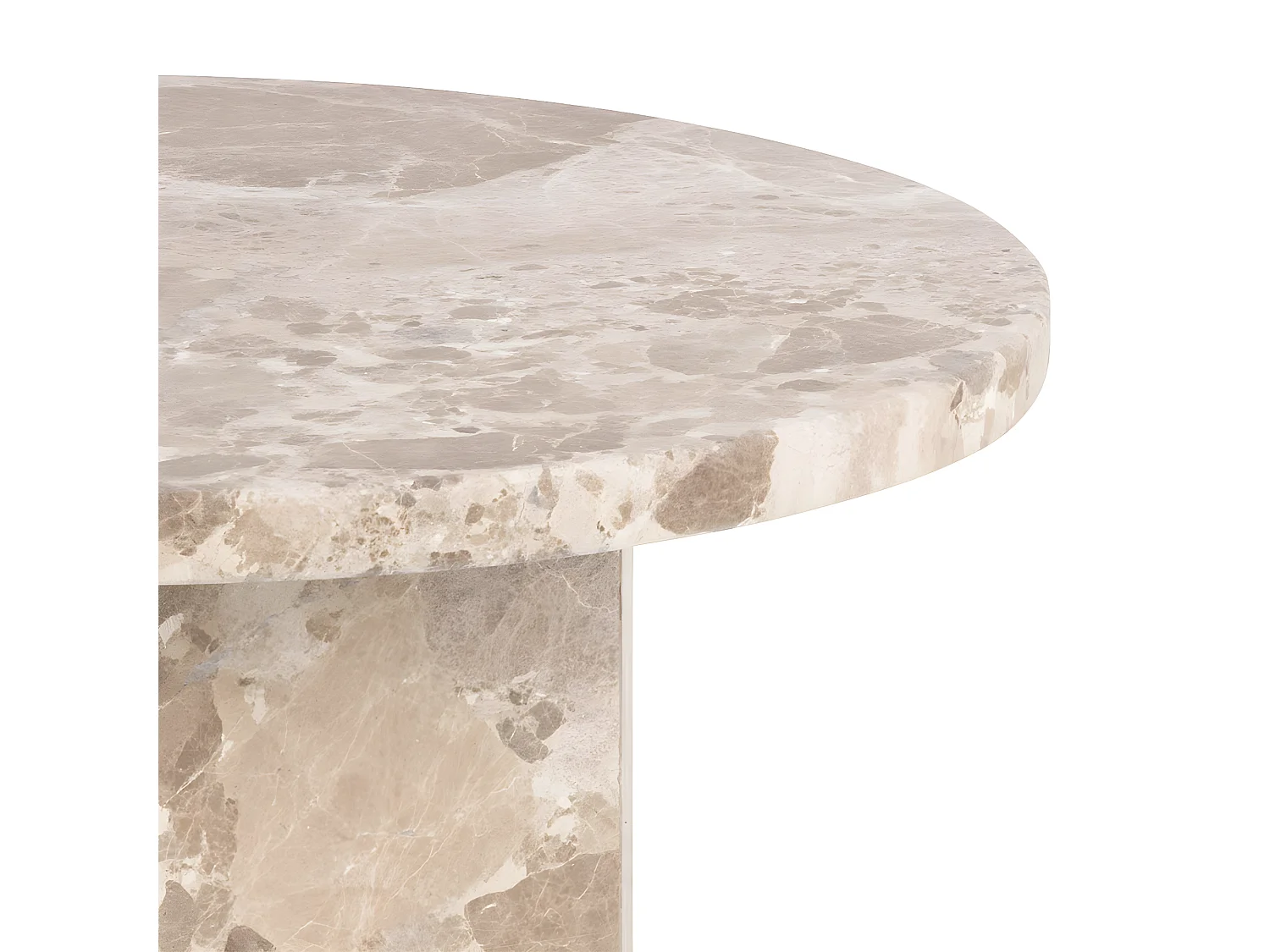 Naro salontafel bijzettafel Ø50cm marmer bruin.