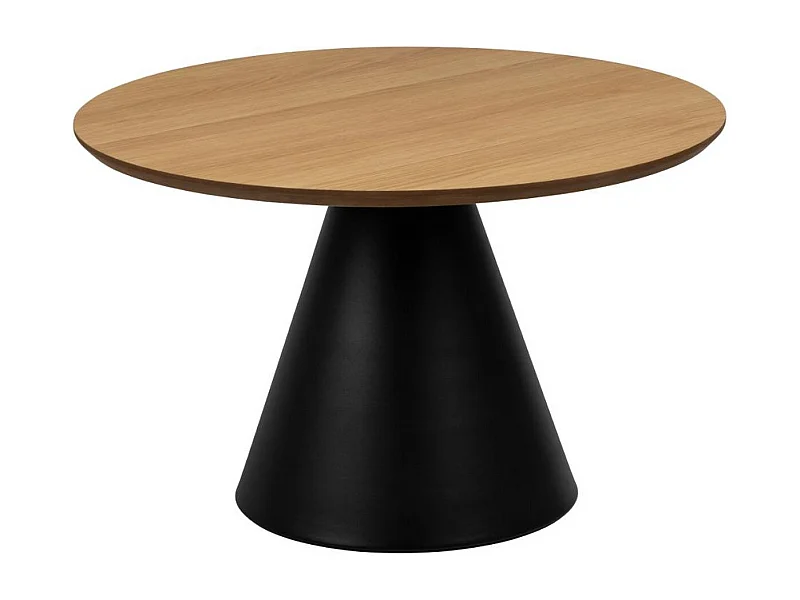DANISH - Table de salon ronde en chêne marron D65