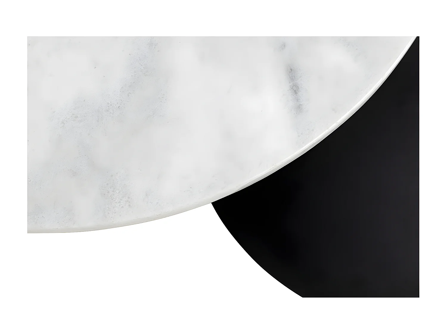 Lahti table basse marbre blanc noir.