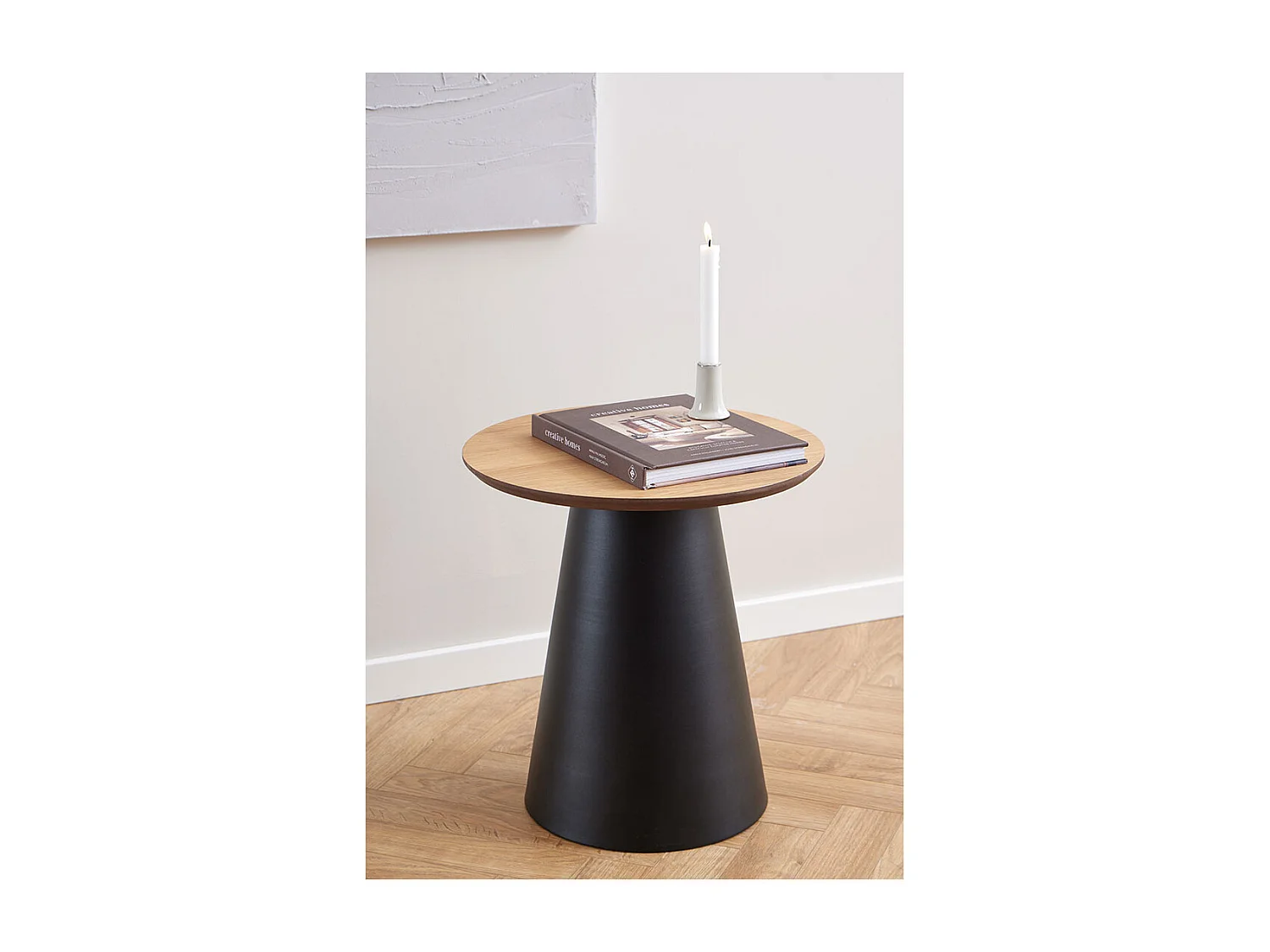 Solly salontafel Ø45cm eik decor.