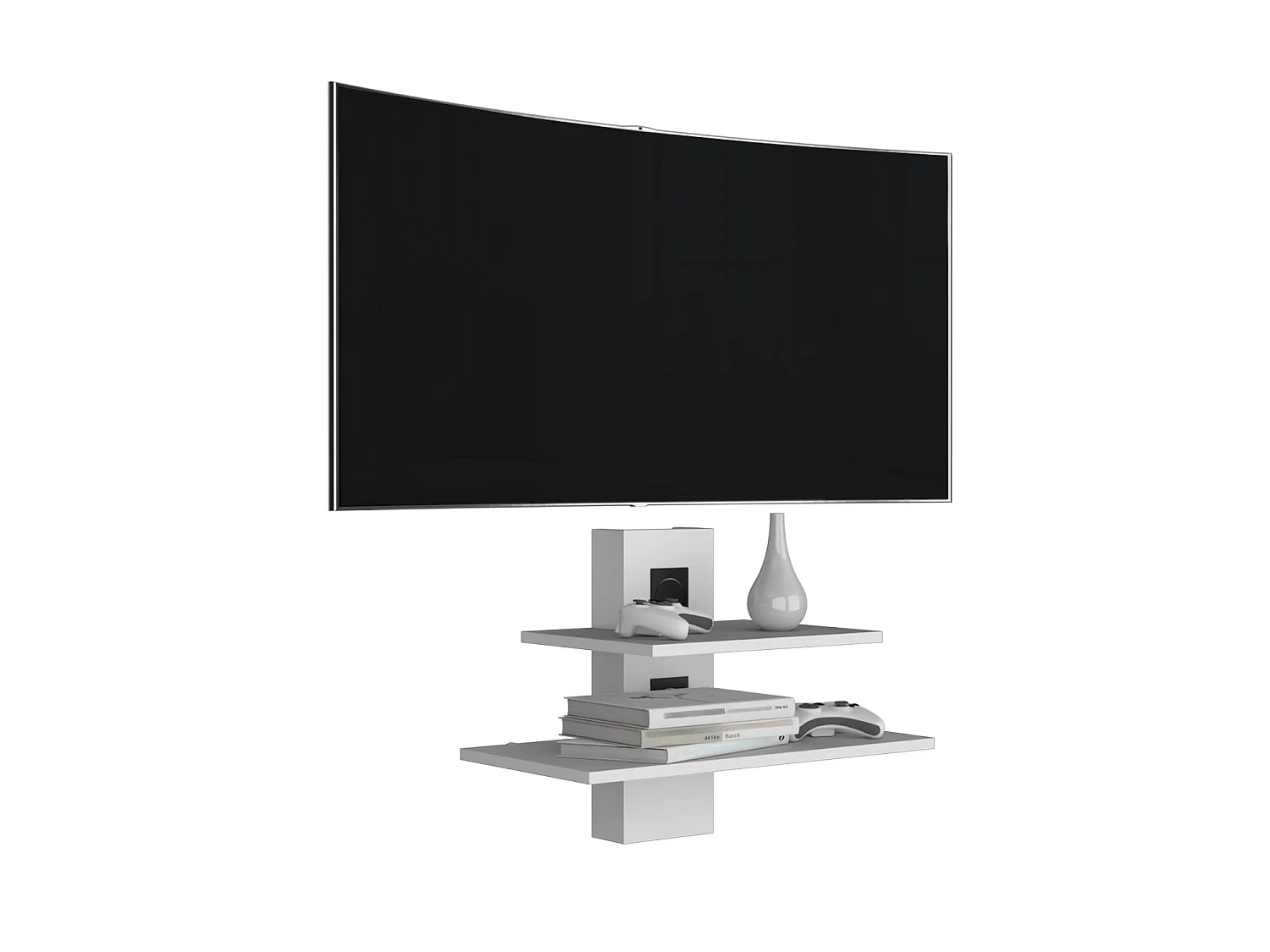 TUHOME CONCEPT Móvel de TV suspenso Burgos de 60 cm, branco