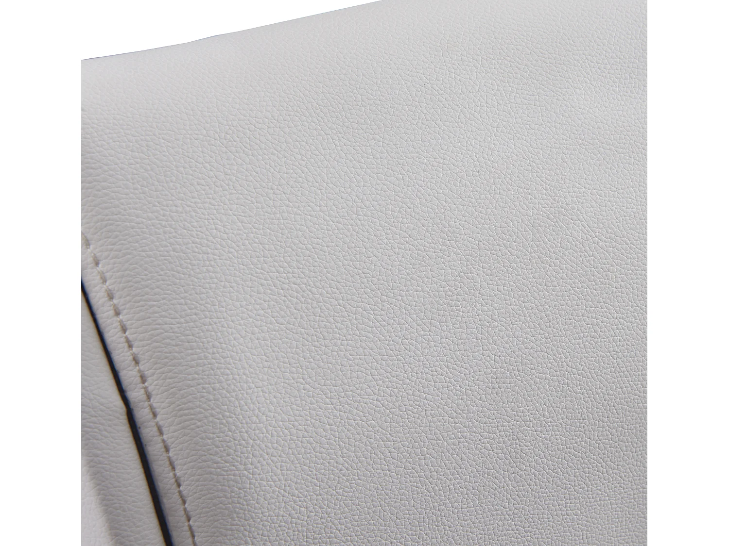 140x200cm gepolstertes Erwachsenenbett, Kunstlederbett, LED-beleuchteter Bettrahmen, Lattenrost, Kopfteil, weiß