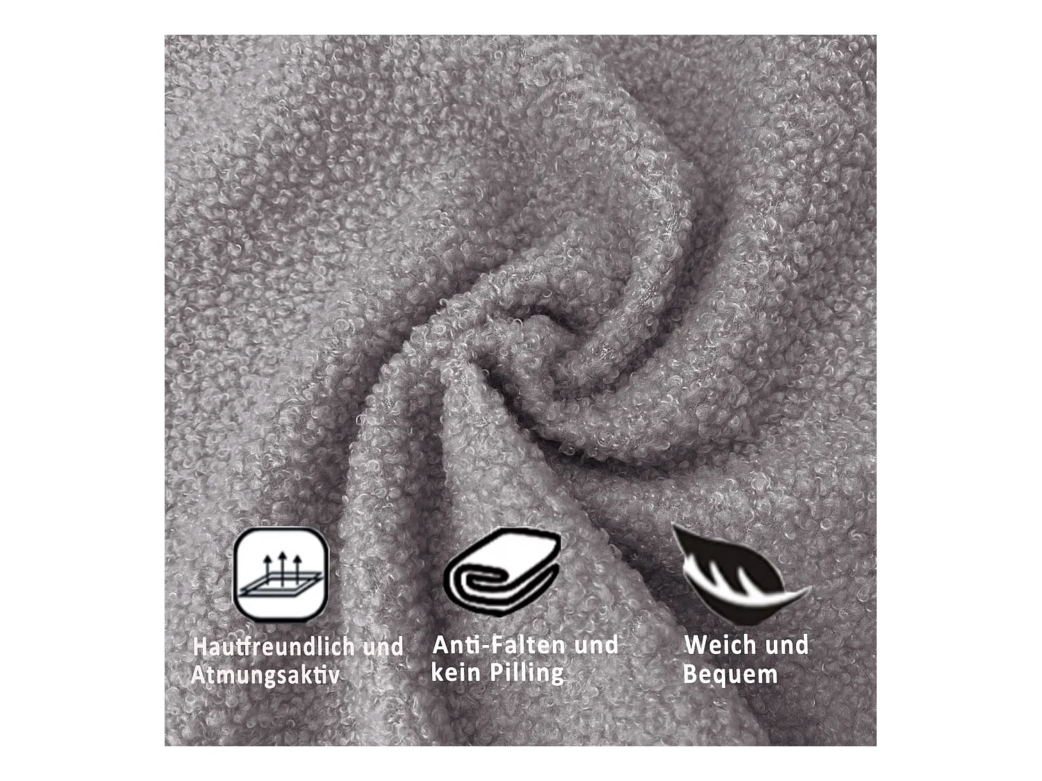 Lit simple d'enfant 90x200cm - lit capitoinné en tissu Teddy avec sommier et dossier et accoudoirs, canapé-lit gris