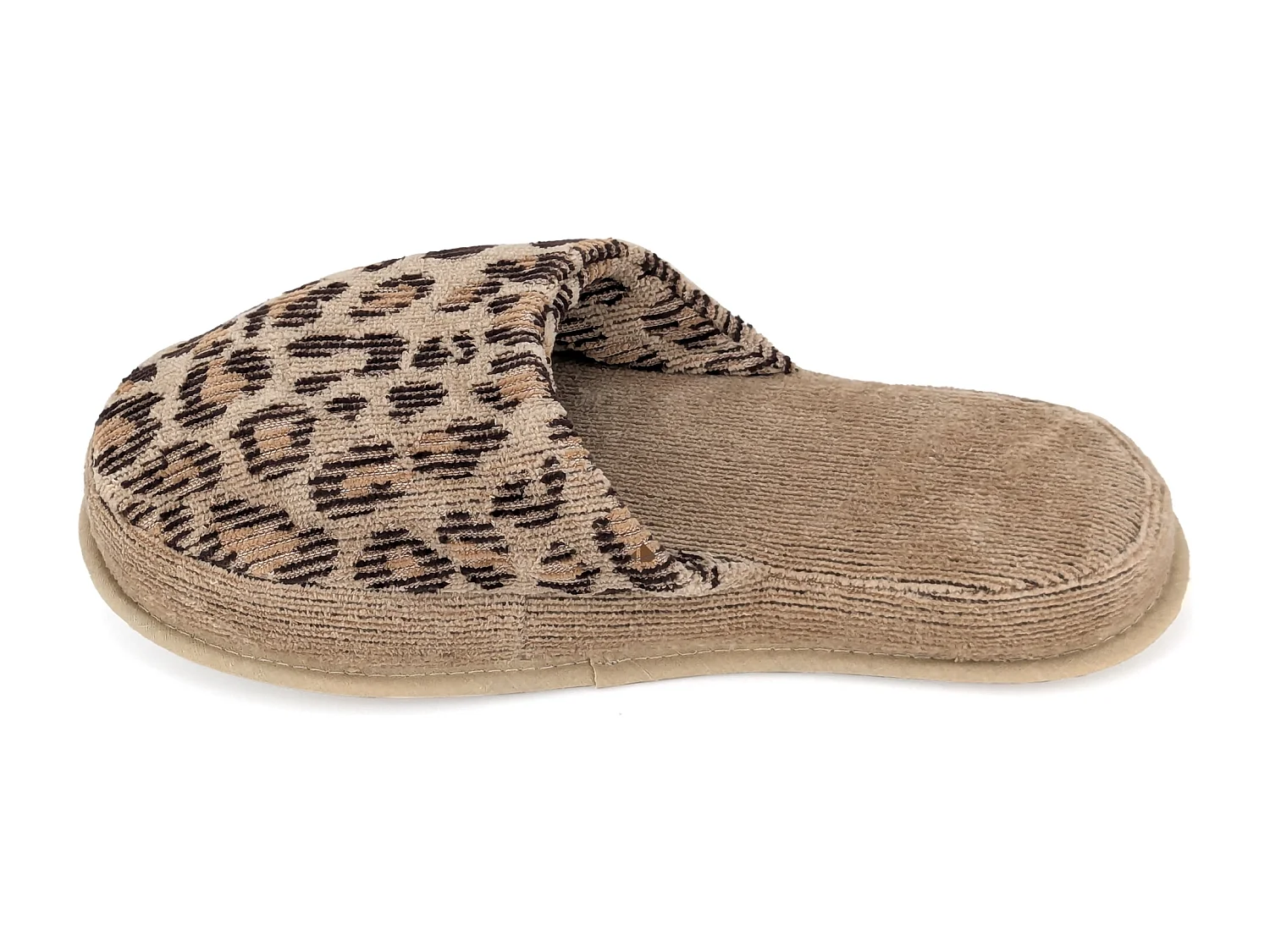 Chaussons taille L/XL coton collection WILD II jaune léopard