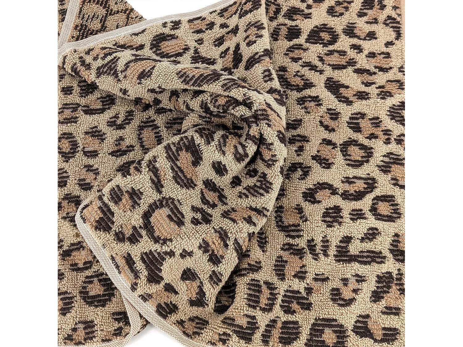 Drap de bain 100x150 cm pur coton collection WILD II jaune léopard