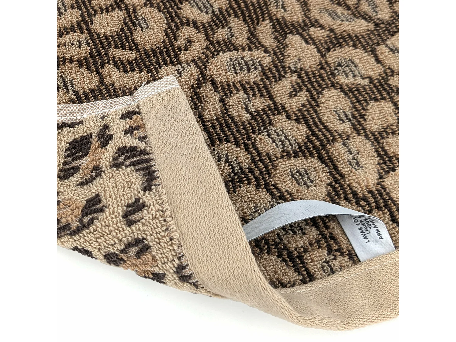 Drap de bain 100x150 cm pur coton collection LEOPARD beige léopard