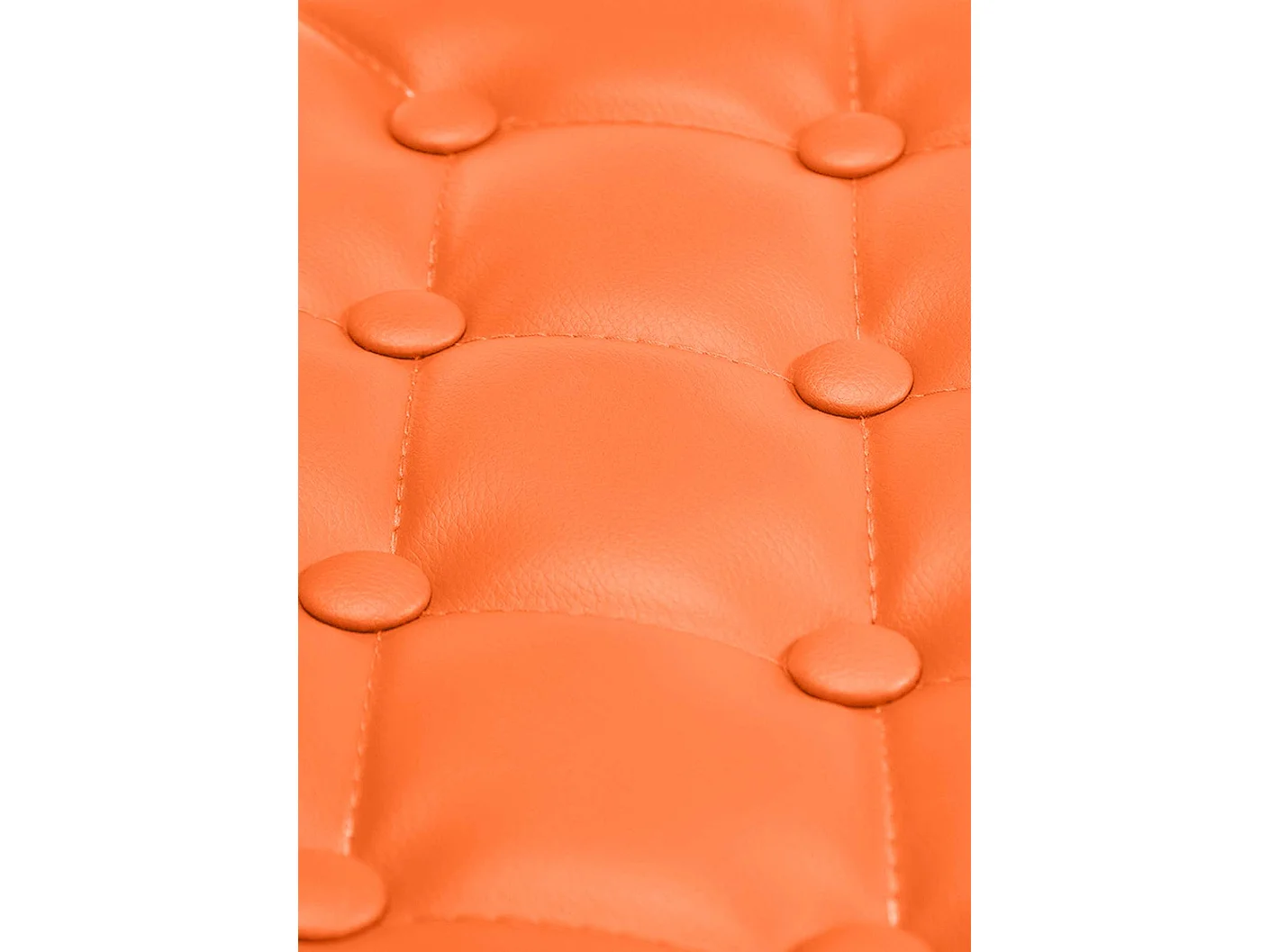 Chaise gondole - Similicuir & Métal chromé - Orange - Dublin