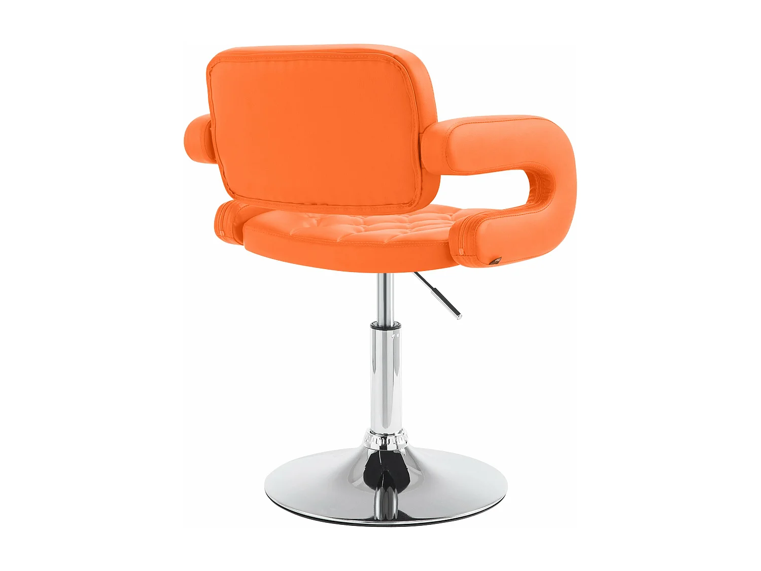 Chaise gondole - Similicuir & Métal chromé - Orange - Dublin