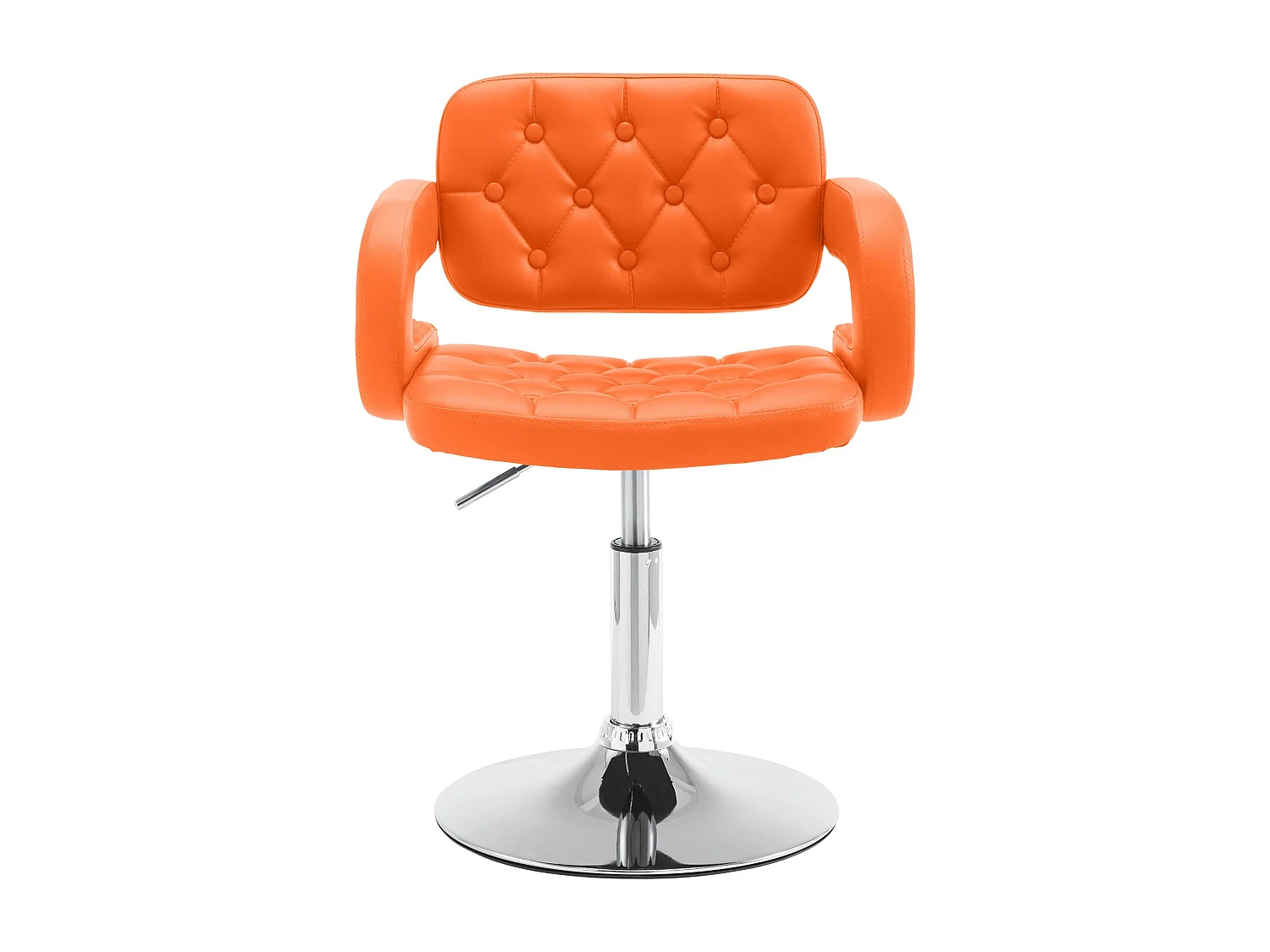 Chaise gondole - Similicuir & Métal chromé - Orange - Dublin