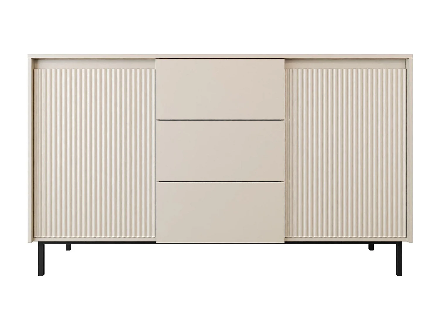 Commode Comfivo Delruva 101, Cachemire, Tiroirs et portes, 90x153x50cm