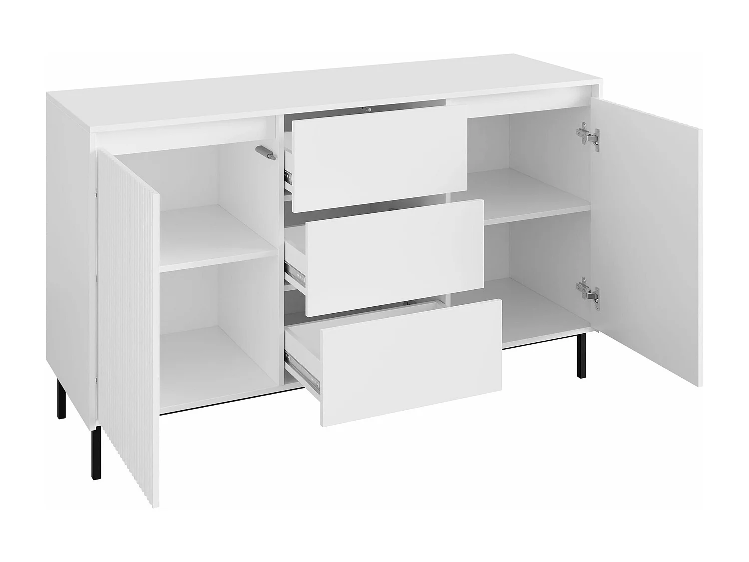 Commode Comfivo Delruva 101, Cachemire, Tiroirs et portes, 90x153x50cm