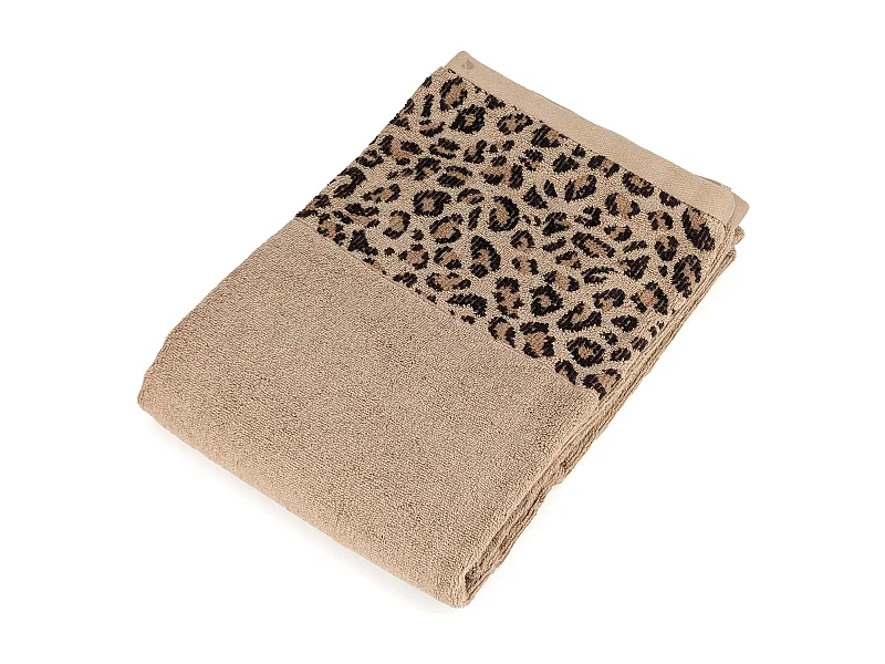 Serviette de toilette 50x100 cm pur coton collection WILD II jaune