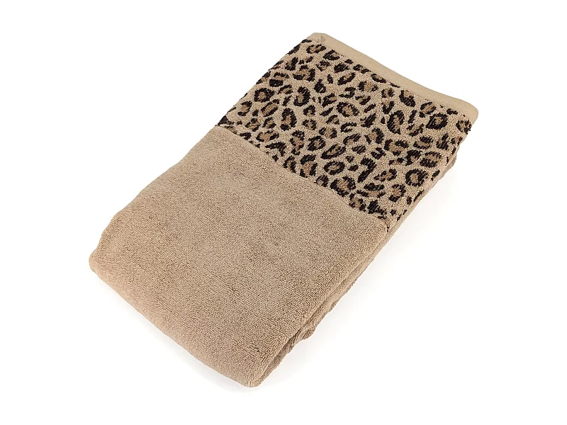 Drap de douche en pur coton 70x140 cm collection WILD II jaune