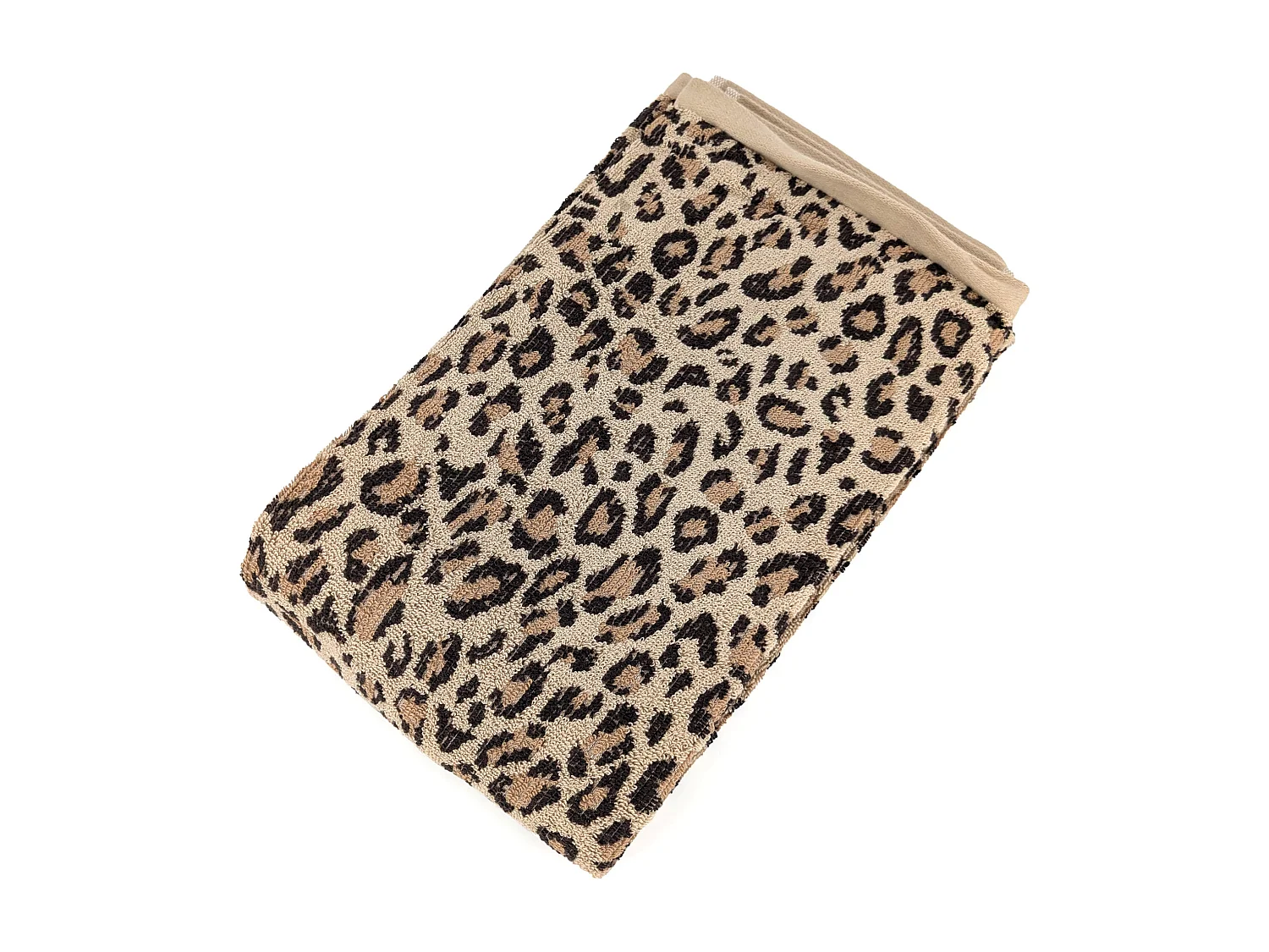 Drap de douche en pur coton 70x140 cm collection LEOPARD beige