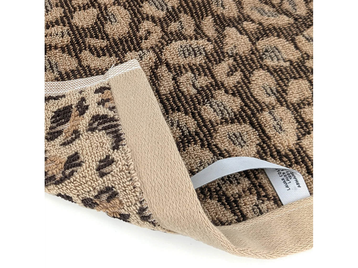 Drap de douche en pur coton 70x140 cm collection LEOPARD beige