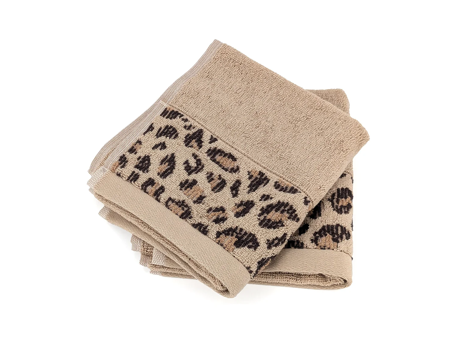 Lot de deux serviettes invités 33x50 cm pur coton collection WILD II jaune