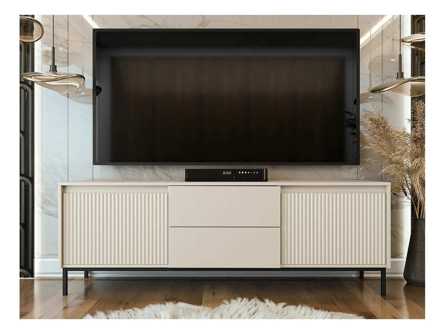 Meuble TV Comfivo Delruva 104, Cachemire, 174x60x40cm