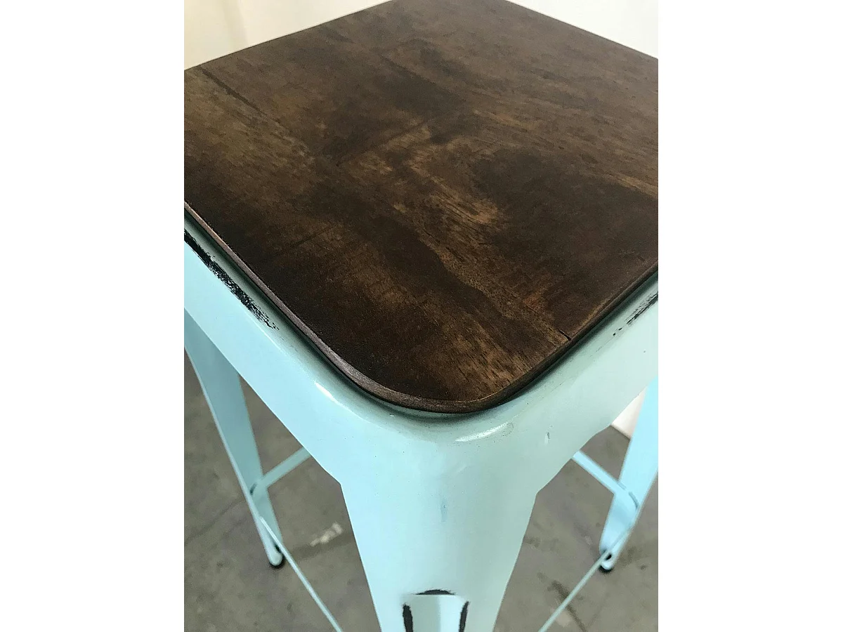 Tabouret de bar bleu (lot de 2) LEEDS