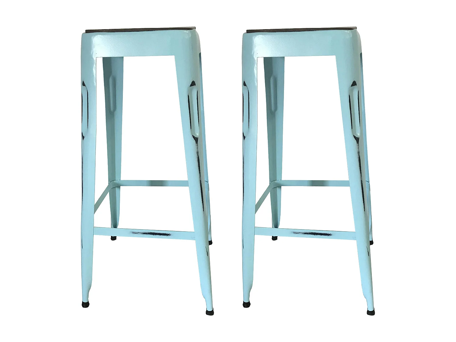 Tabouret de bar bleu (lot de 2) LEEDS