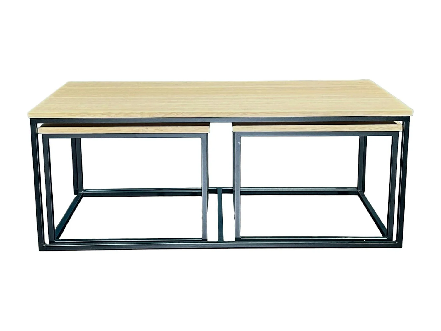 Table basse gigogne en bois de chêne blanc (lot de 3) COLOGNE