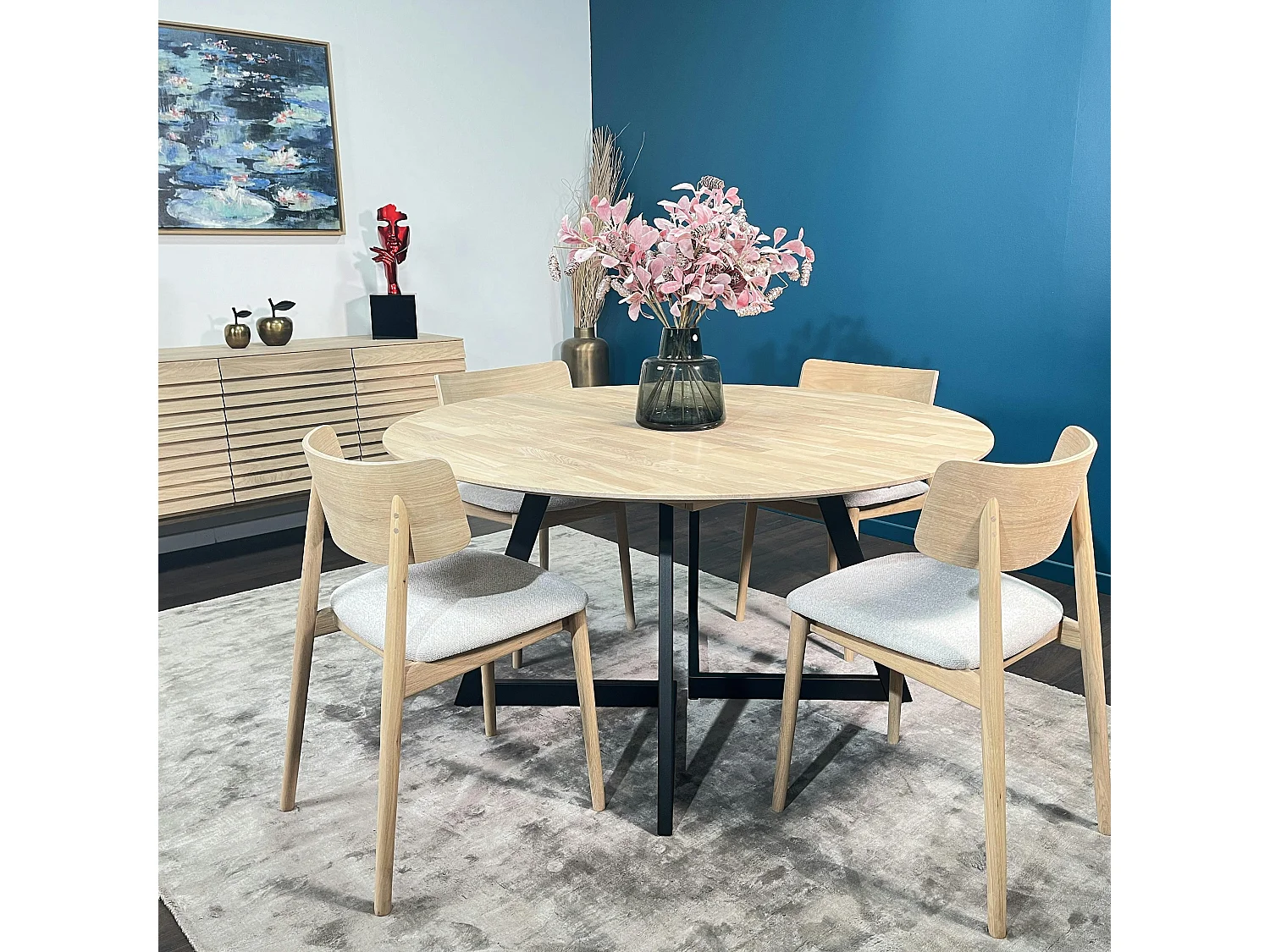 Chaise en bois moderne (finition chêne blanc) COLOGNE