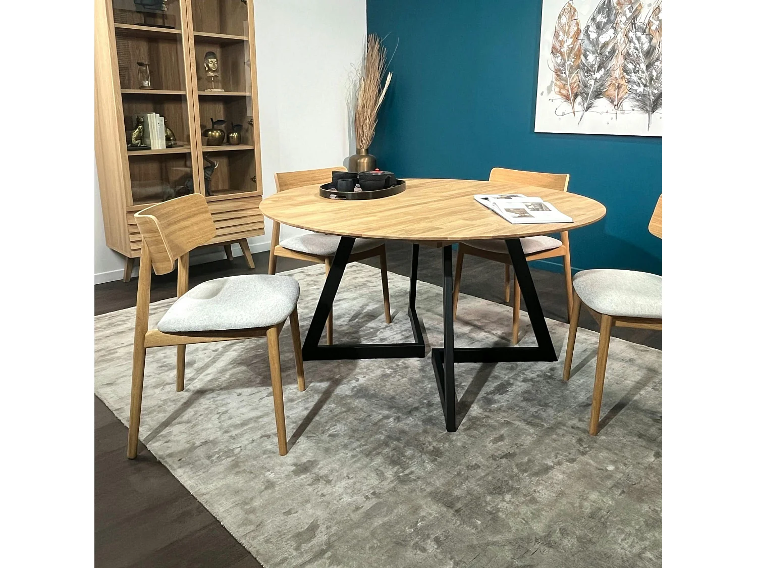 Chaise en bois moderne (finition chêne huilé) COLOGNE