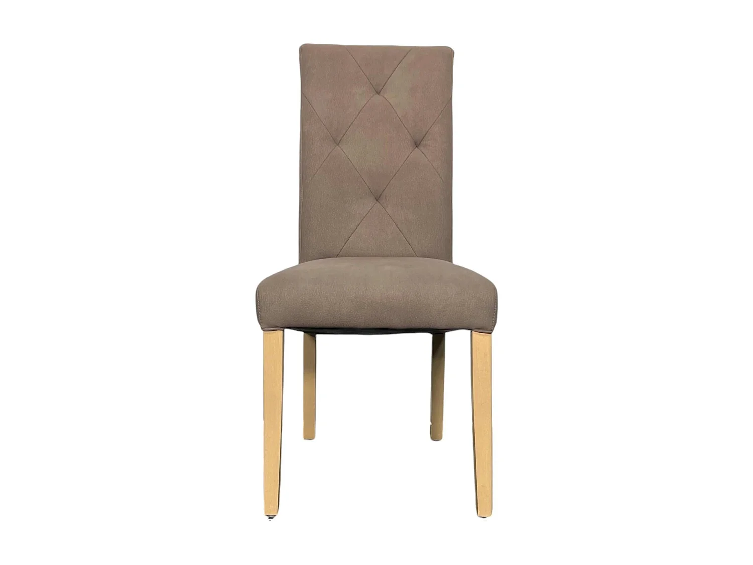 Chaise salle à manger taupe capitonnée MANOIR