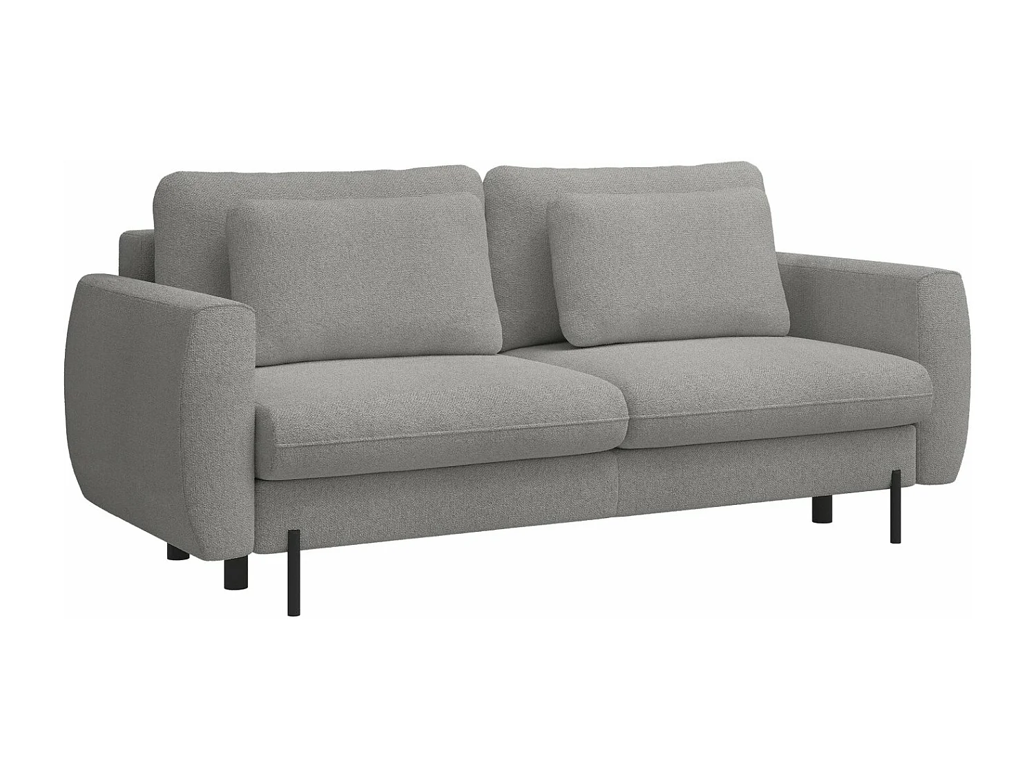 Sofa mit Schlaffunktion und Bouclé-Bezug - grau - SAVOY