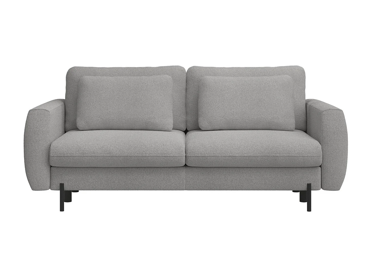 Sofa mit Schlaffunktion und Bouclé-Bezug - grau - SAVOY