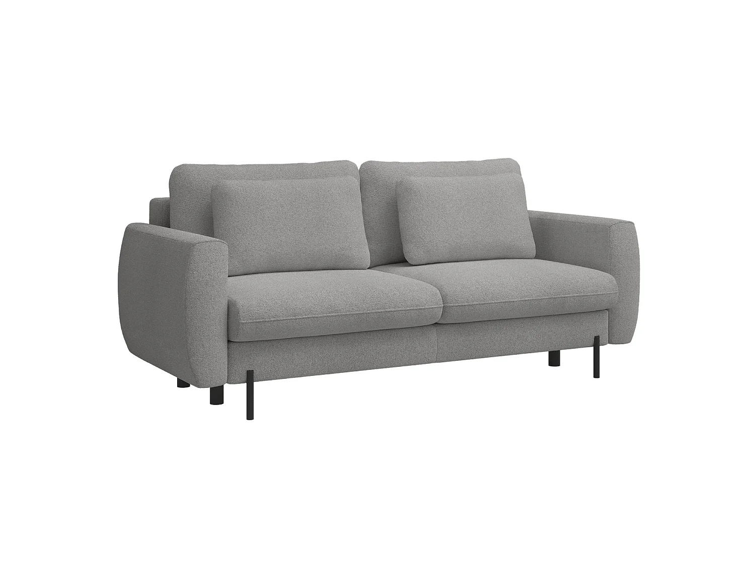 Sofa mit Schlaffunktion und Bouclé-Bezug - grau - SAVOY