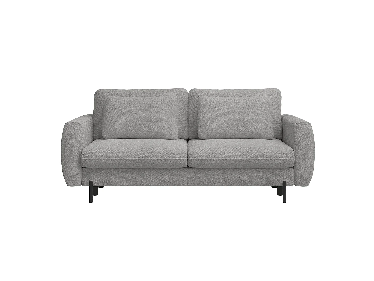 Sofa mit Schlaffunktion und Bouclé-Bezug - grau - SAVOY