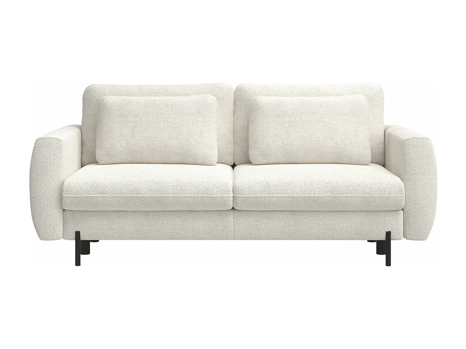 Canapé convertible 3 places - en tissu chenille crème imperméable - RANE