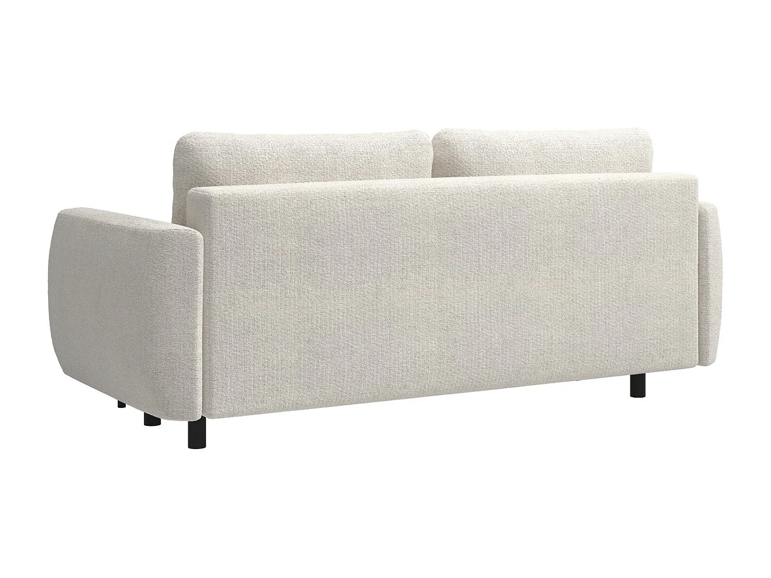 Canapé convertible 3 places - en tissu chenille crème imperméable - RANE