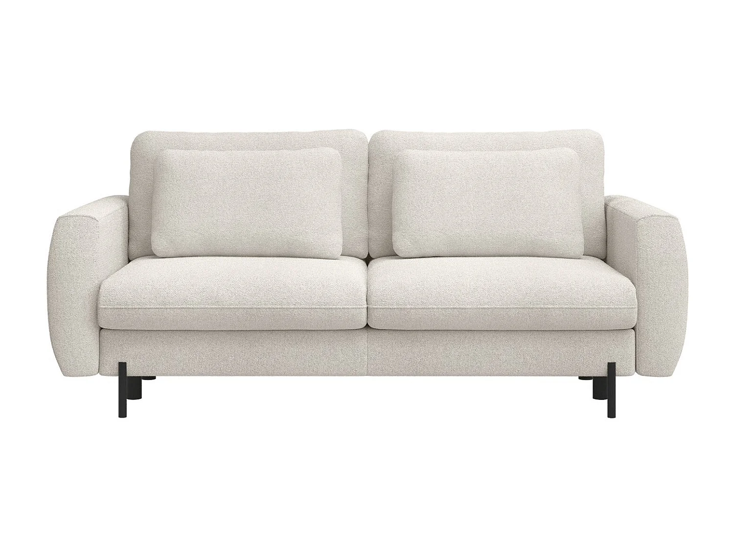 Canapé convertible 3 places - en bouclette crème - RANE