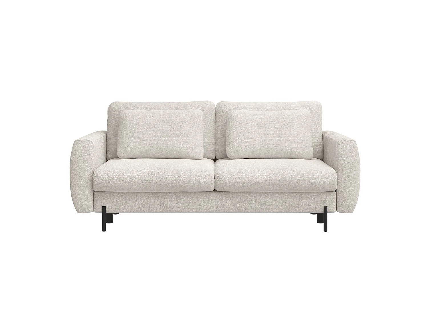Sofa mit Schlaffunktion und Bouclé-Bezug - cremeweiß - SAVOY