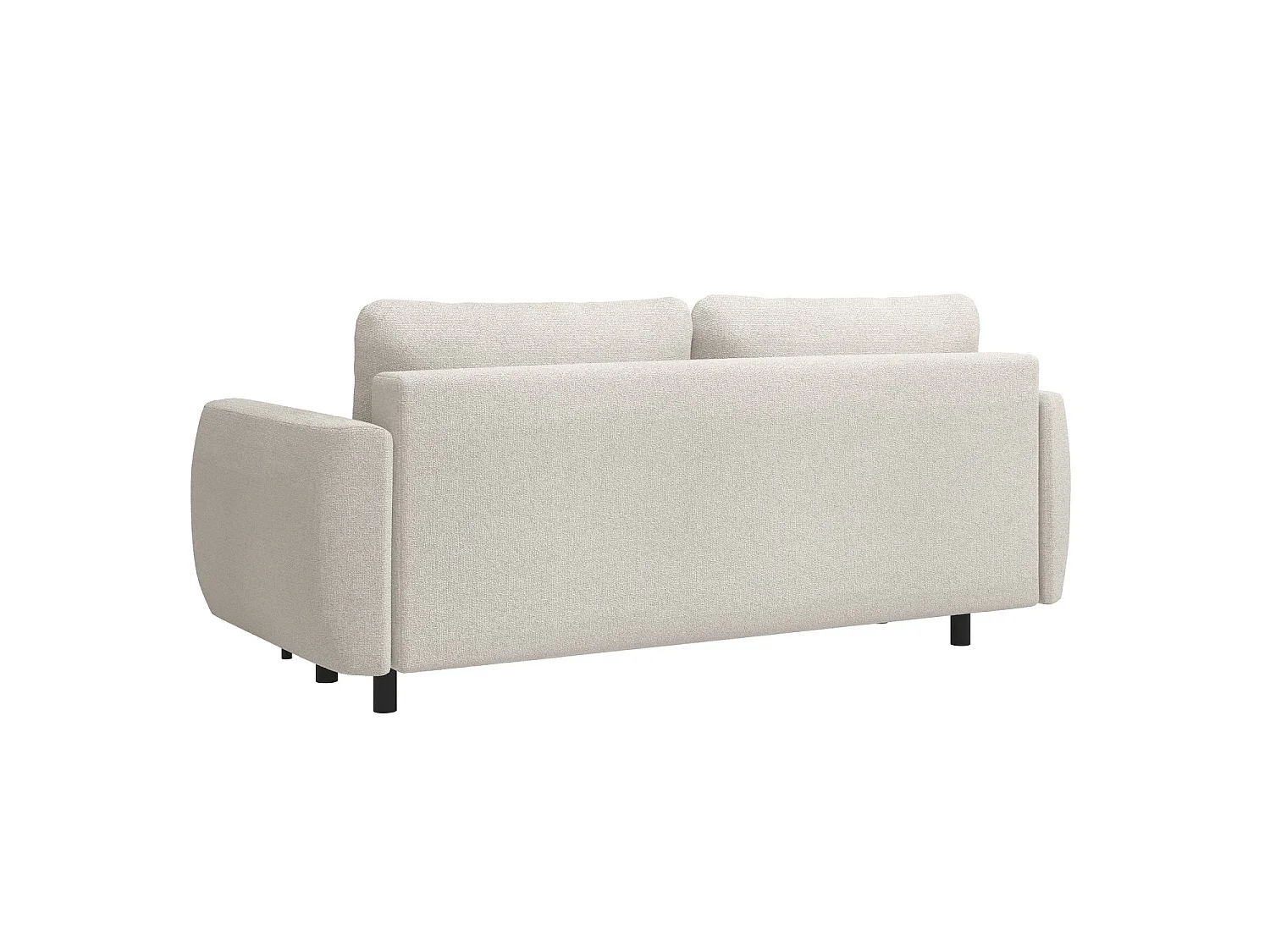Sofa mit Schlaffunktion und Bouclé-Bezug - cremeweiß - SAVOY