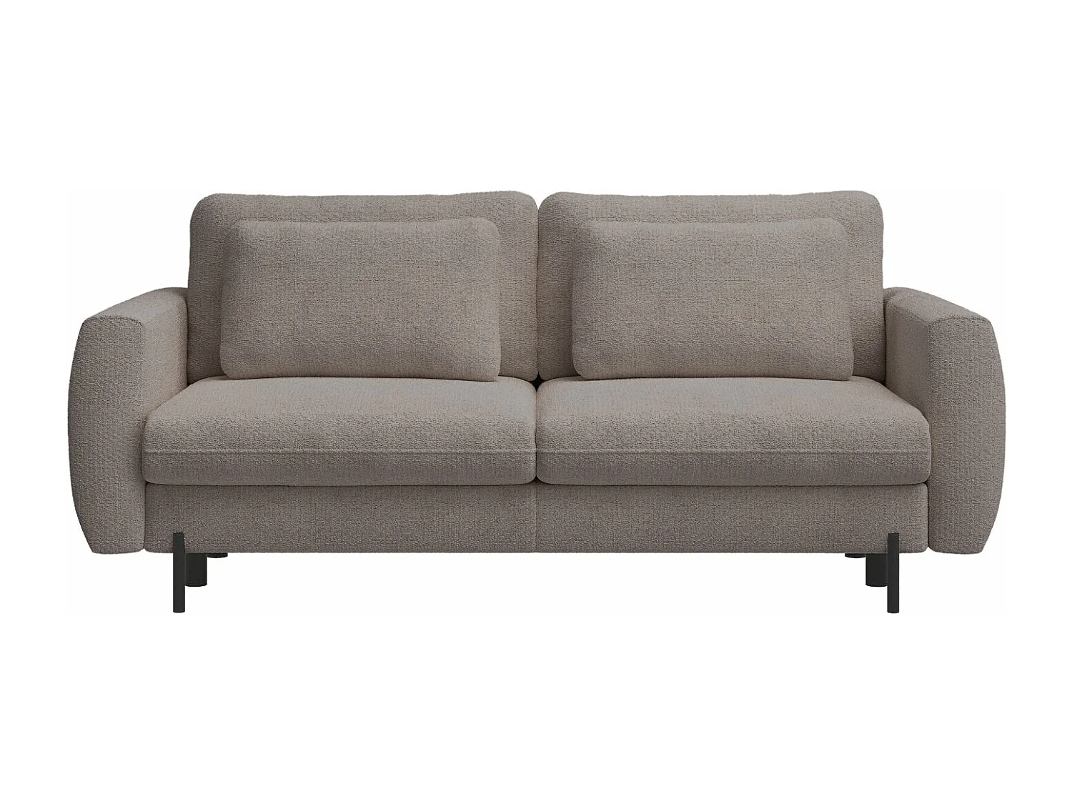 Sofa mit Schlaffunktion und Chenille-Bezug - beige - SAVOY