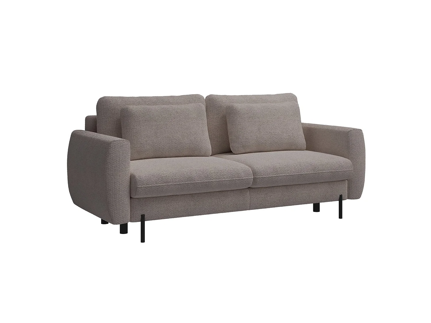 3-zits slaapbank - in waterdichte beige chenillestof - RANE