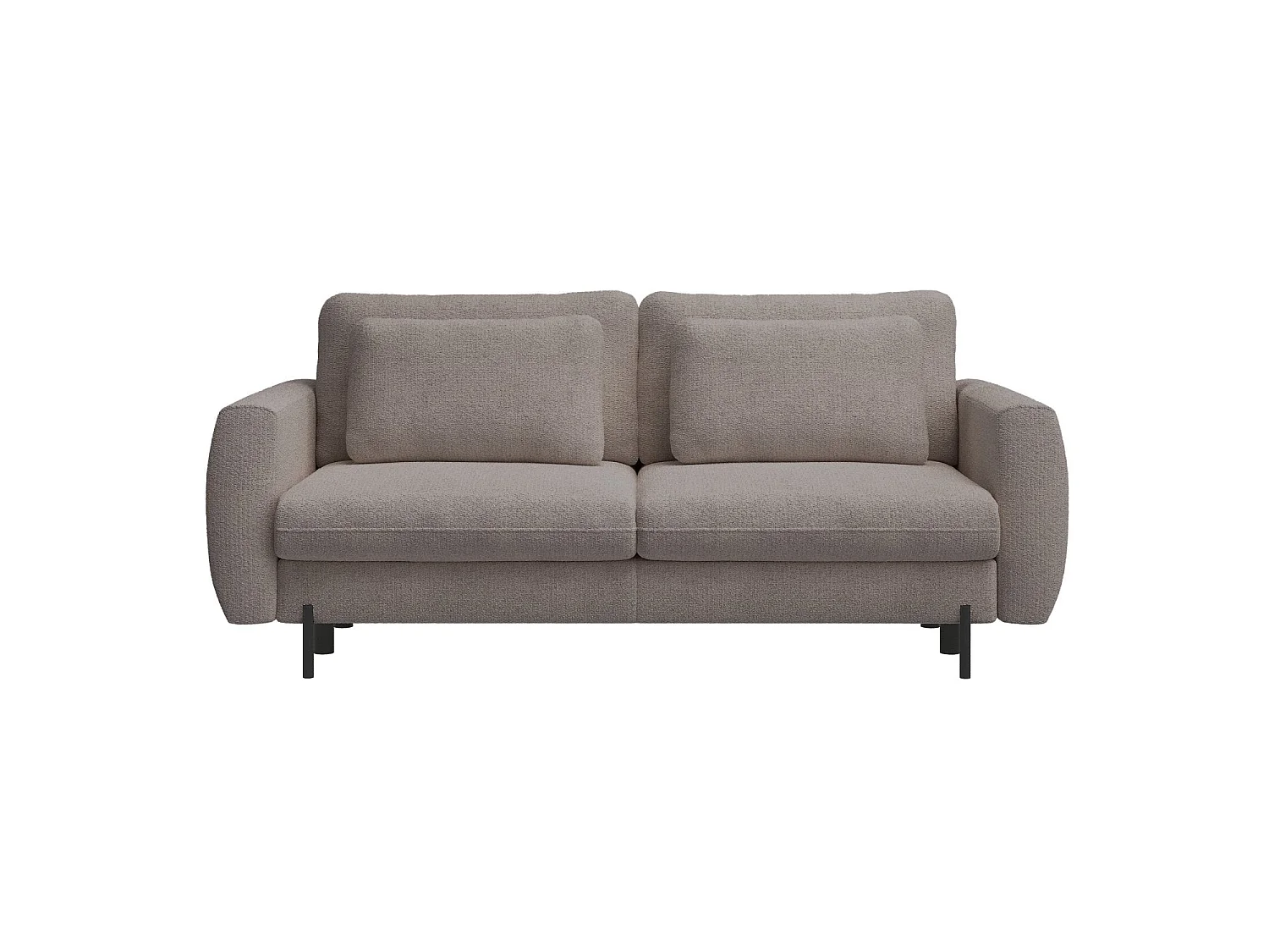 3-zits slaapbank - in waterdichte beige chenillestof - RANE