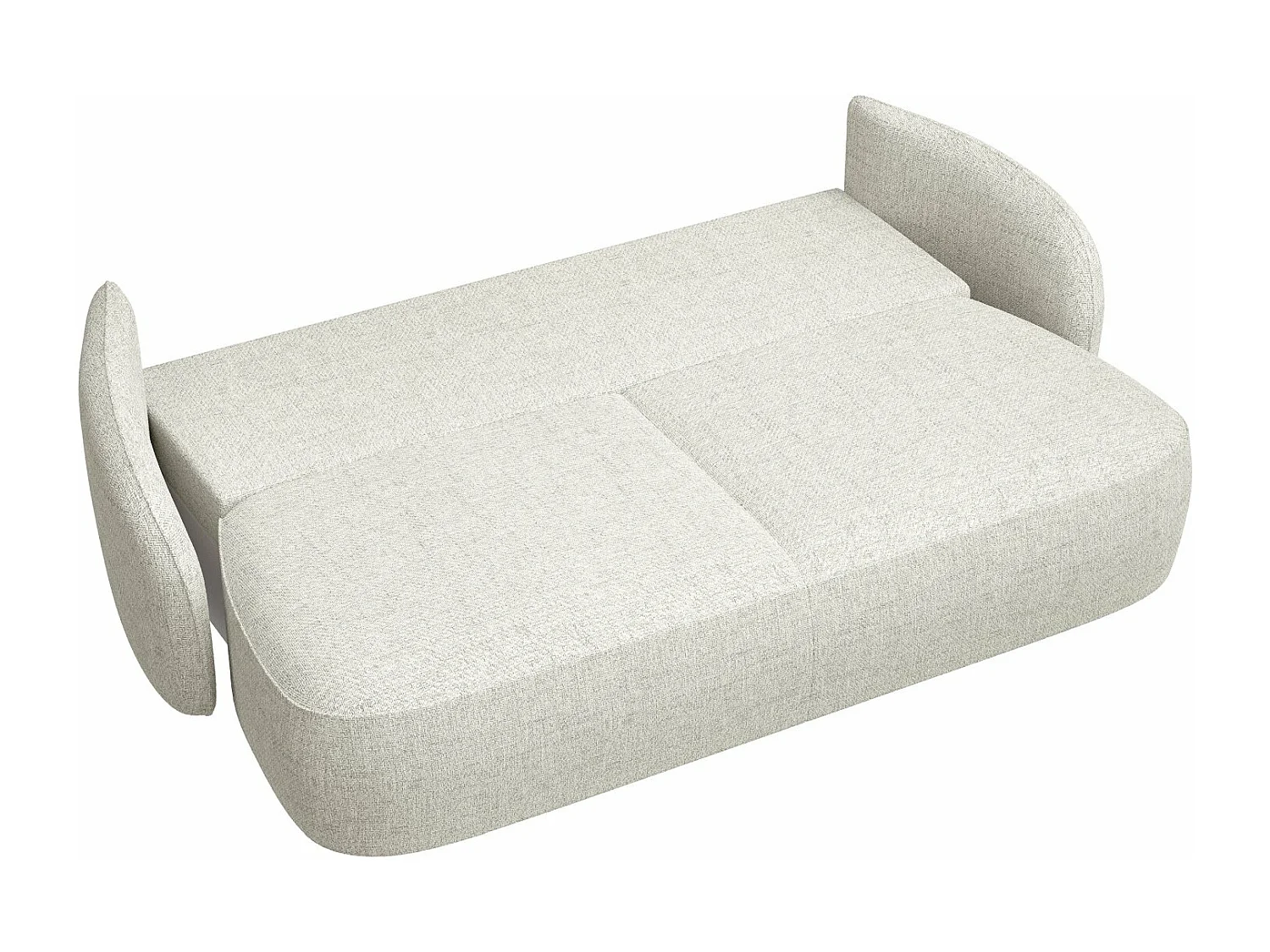 3-Sitzer Sofa mit Schlaffunktion und Bettkasten - Cremeweiß - SAVOY