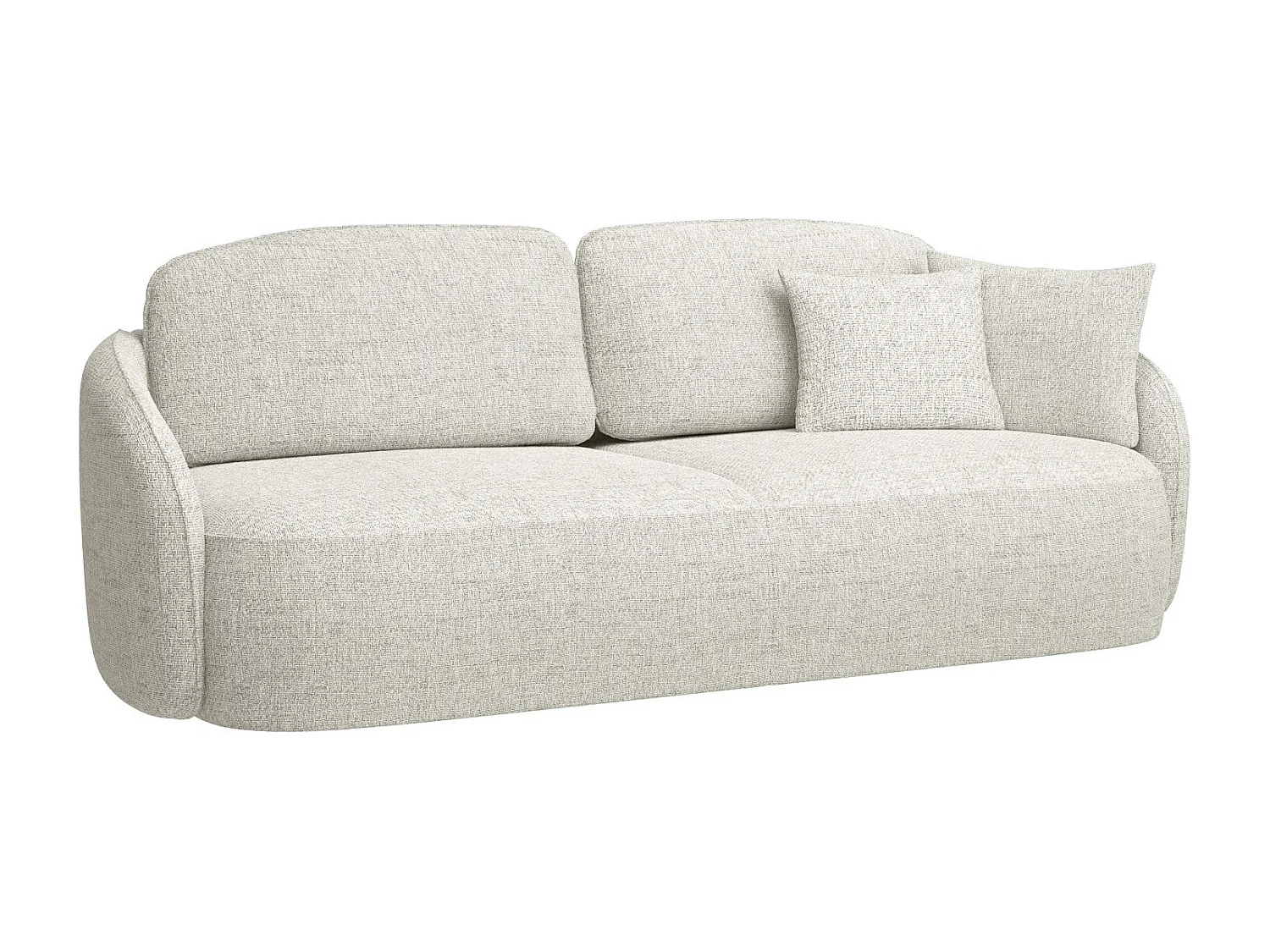 3-Sitzer Sofa mit Schlaffunktion und Bettkasten - Cremeweiß - SAVOY