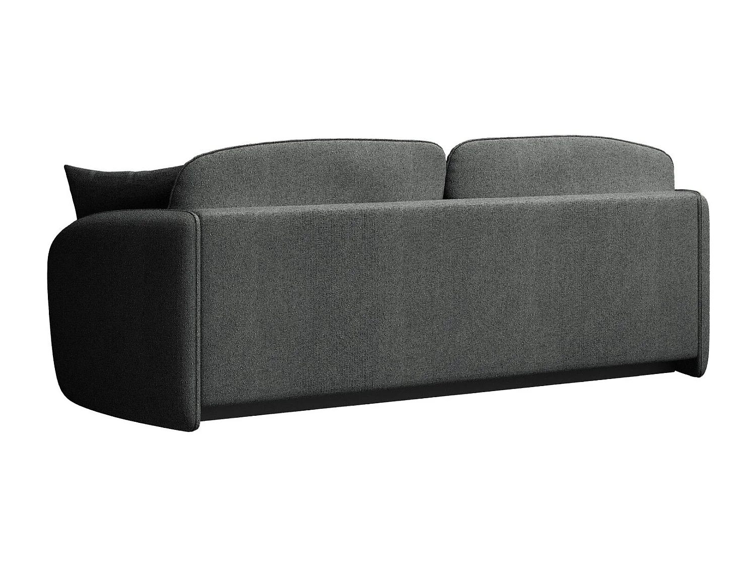 Canapé convertible trois places - en tissu chenille gris foncé - SAVOY