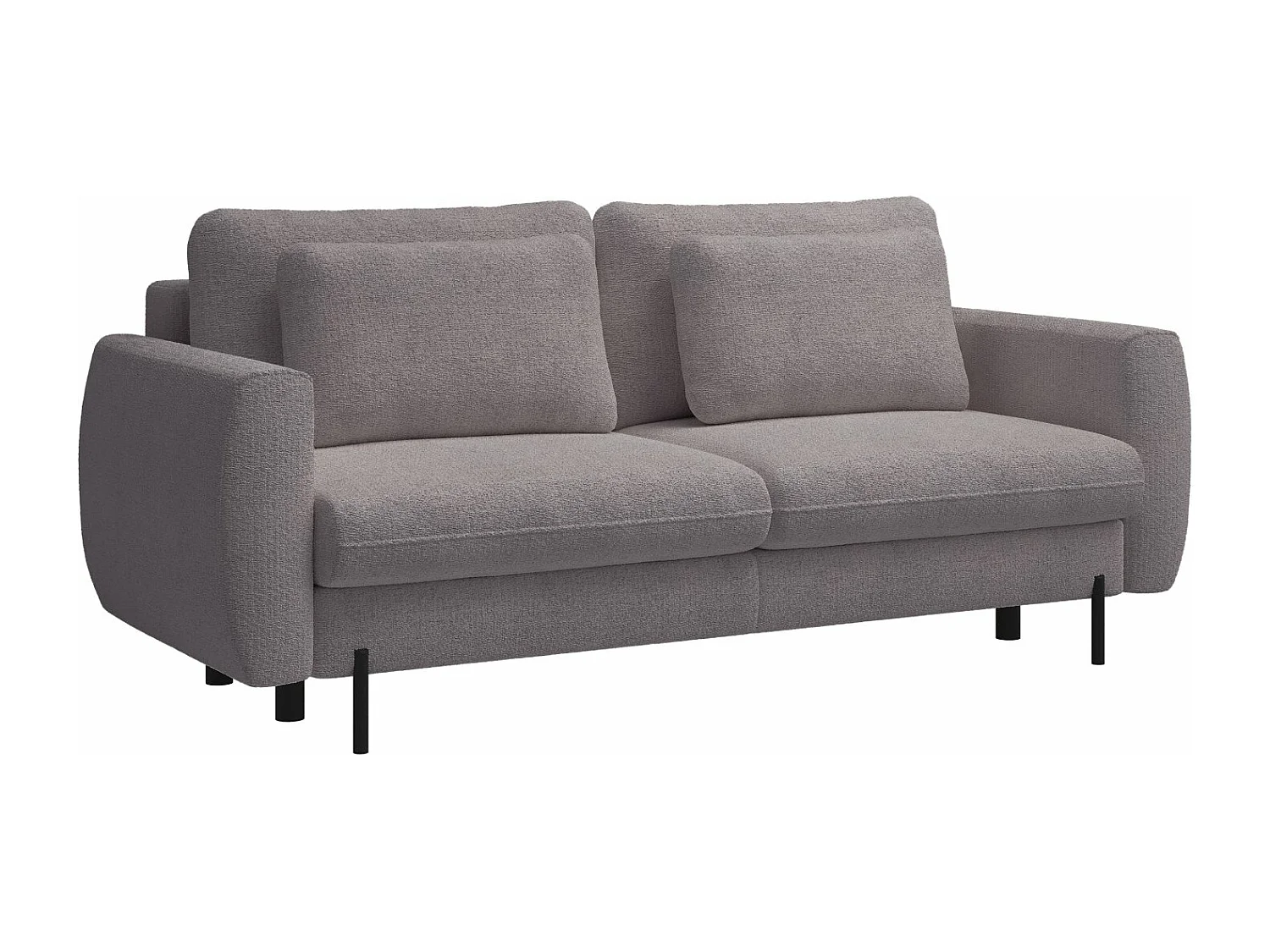 Canapé convertible 3 places - en tissu chenille grège imperméable - RANE