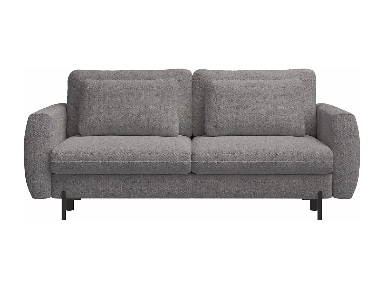 Canapé convertible 3 places - en tissu chenille grège imperméable - RANE