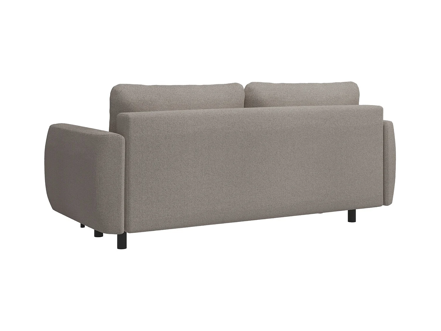 Sofa mit Schlaffunktion und Bouclé-Bezug - hellbraun - SAVOY
